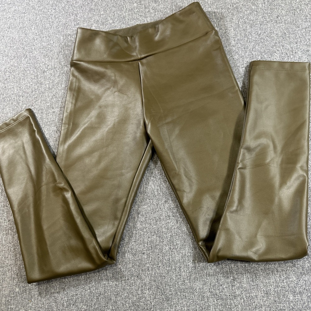 Calzedonia Faux Leather‎ Leggings Black High Rise Stretch Pants S